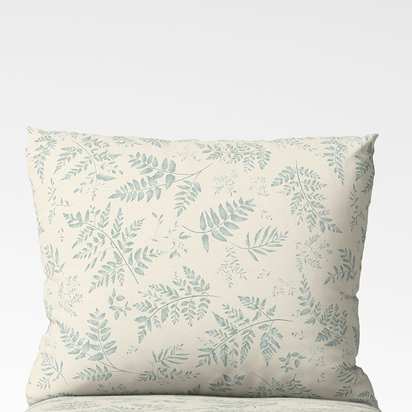 Rokām darināts kokvilnas spilvendrānas pārvalks | Willow Mist