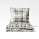 Ręcznie szyty bawełniany komplet pościeli | Stone Grid