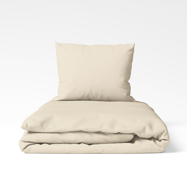 Rankų darbo medvilninis patalynės komplektas | Ecru