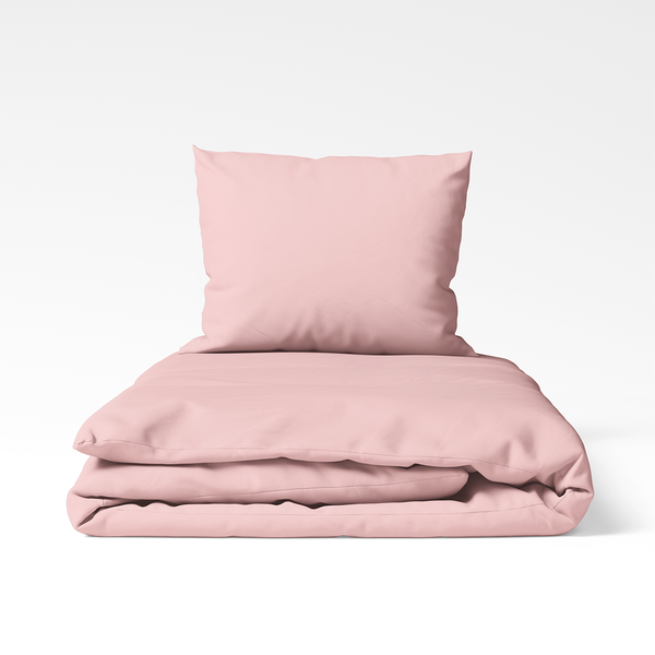 Roku darbs kokvilnas gultas veļas komplekts | Gossamer Pink