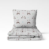 Ręcznie szyty bawełniany komplet pościeli | Panda Pop