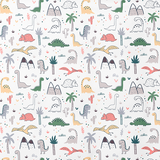 Handmade cotton duvet cover | Dino Land