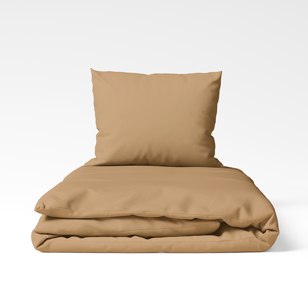 Roku darbs kokvilnas gultas veļas komplekts | Champagne Beige