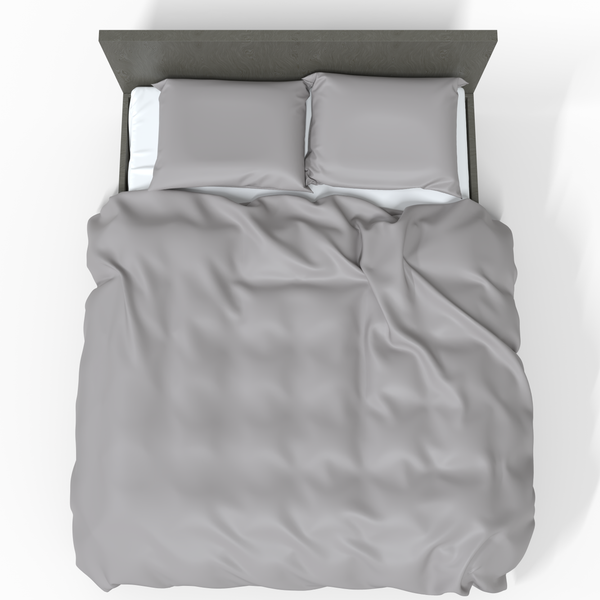 Handmade Luxury Premium Satin Cotton Duvet Cover | Opal Gray