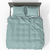 Handmade Luxurious Premium Satin Cotton Bedding Set | Blue Surf