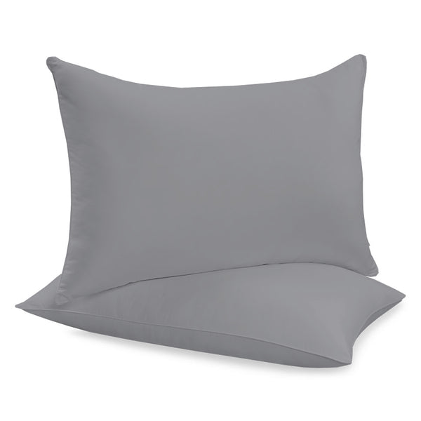 Roku darbs kokvilnas spilvens pārklājs | Frost Gray