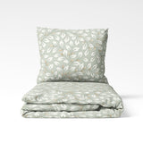 Ręcznie szyty bawełniany komplet pościeli | Olive Whisper
