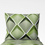 Handmade cotton pillowcase | Emerald Pulse