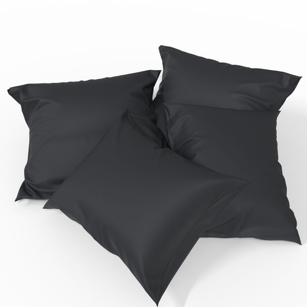 Roku darbs luksusa Premium satīna kokvilnas spilvena pārvalks | Black Beauty