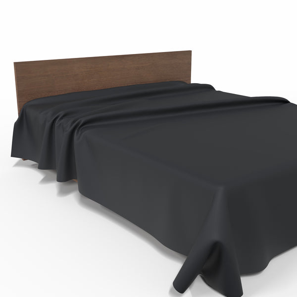 Roku darbs greznā Premium satīna kokvilnas palags bez gumijas – Black Beauty