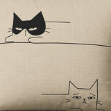 Ręcznie szyta bawełniana poszewka na poduszkę | Kitty