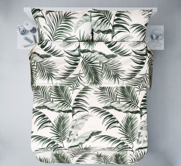 Letzte Stücke – handgefertigtes Baumwoll-Bettwäsche-Set | Jungle Breeze
