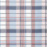 Rączkowany bawełniany materiał wzorzysty | Blush Tartan