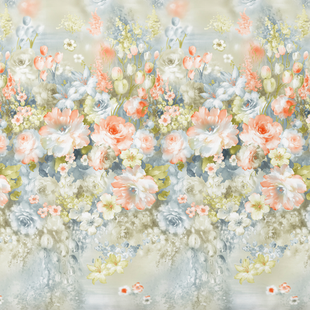 Rakstains kokvilnas audums | Blooming Haze