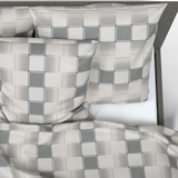 Ręcznie szyty luksusowy satynowy bawełniany komplet pościeli Deluxe | Frankfurt