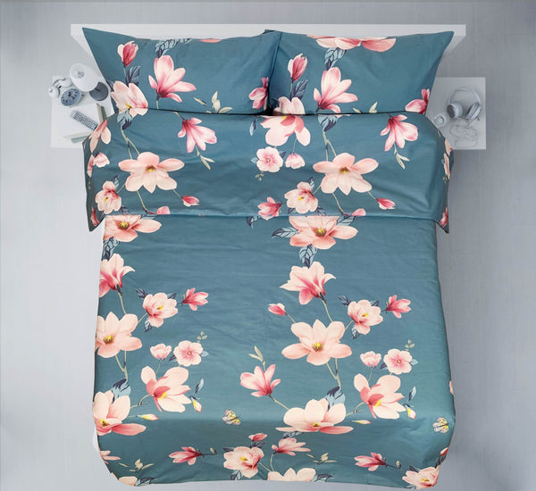 Letzte Stücke – handgefertigtes Baumwoll-Bettwäsche-Set | Magnolia Bloom