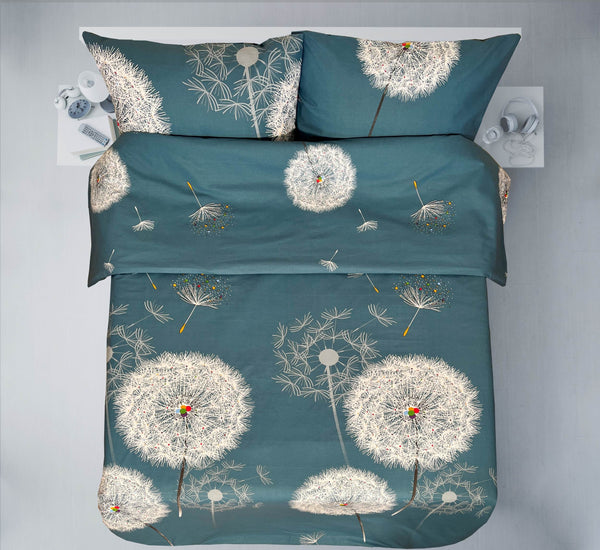 Letzte Stücke – handgefertigtes Baumwoll-Bettwäsche-Set | Teal Wishes