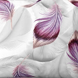 Handmade cotton duvet cover | Violet Feather