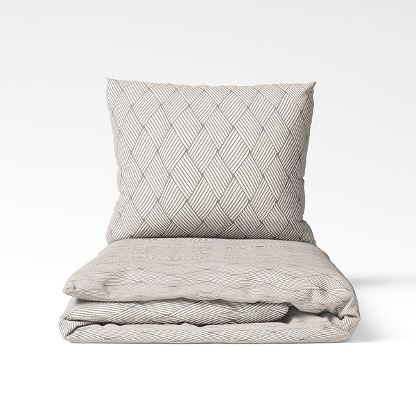 Handgefertigter Baumwoll-Bettbezug | Sand Weave