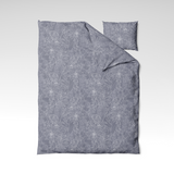 Rączkowany bawełniany materiał wzorzysty | Silver Bloom