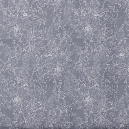 Raštuotas medvilninis audinys | Silver Bloom
