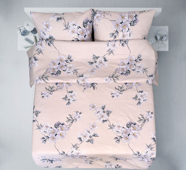 Letzte Stücke – handgefertigtes Baumwoll-Bettwäsche-Set | Blossom Blush