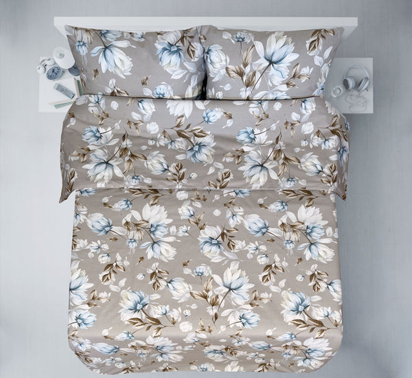 Letzte Stücke – handgefertigtes Baumwoll-Bettwäsche-Set | Magnolia Taupe