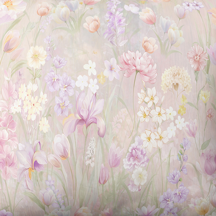 Rankų darbo medvilninis patalynės komplektas | Pastel Meadow