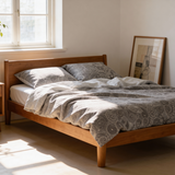 Ręcznie szyty luksusowy satynowy bawełniany komplet pościeli Deluxe | Jaipur