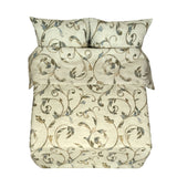 Tkanina lniana | Antyki - Lniana tkanina drukowana