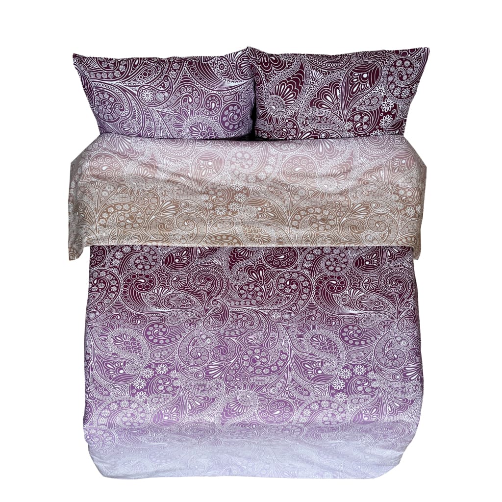 Tkanina lniana | Henna - Lniana tkanina z nadrukiem