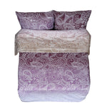 Tkanina lniana | Henna - Lniana tkanina z nadrukiem