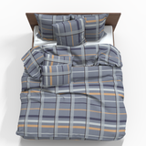 Ręcznie szyty bawełniany komplet pościeli | Metro