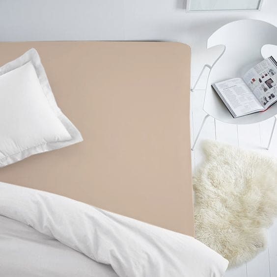 Sewn PREMIUM satin fitted sheet with elastic | Frappe - Cotton