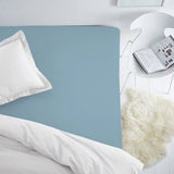 Szyta PREMIUM satynowa prześcieradło z gumką | Glacier lake -