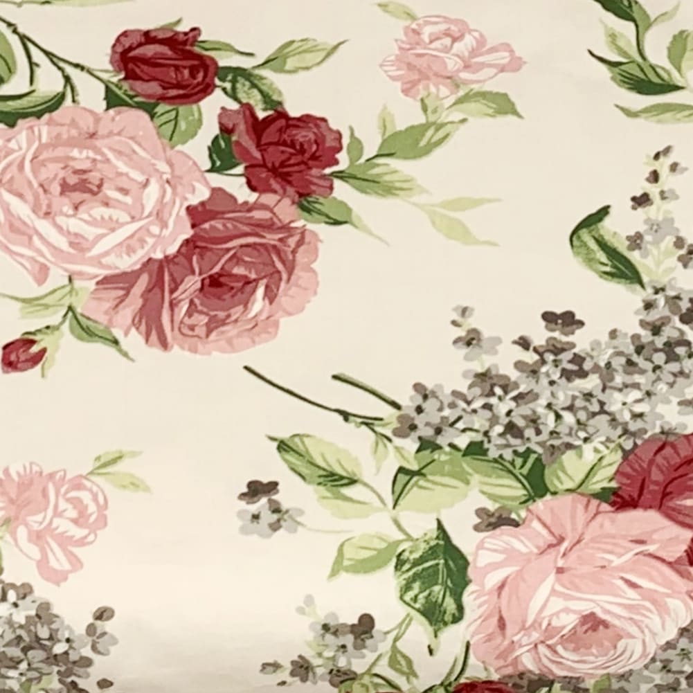 Poszewka na poduszkę z tkaniny lnianej | Rose - Szyta