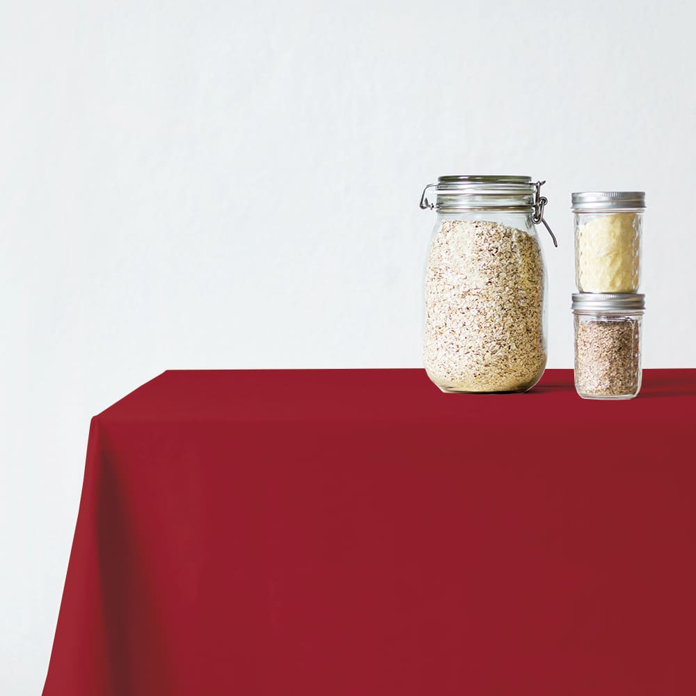 Szyta z 100% bawełny obrus | Pompeian red -