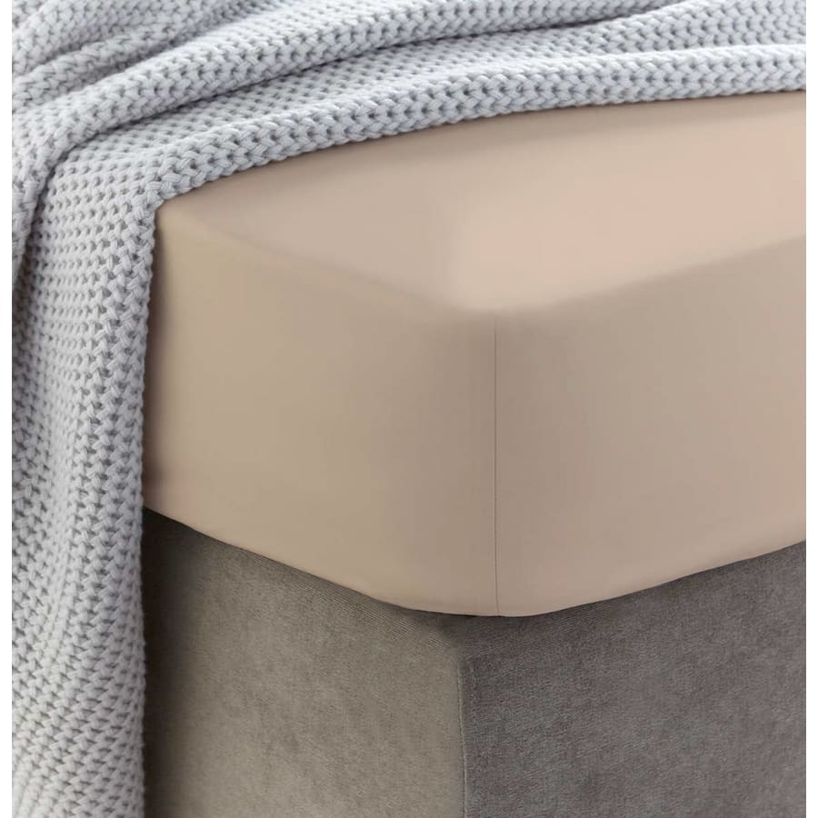 Sewn cotton fitted sheet with elastic | Frappe - Cotton fitted sheet