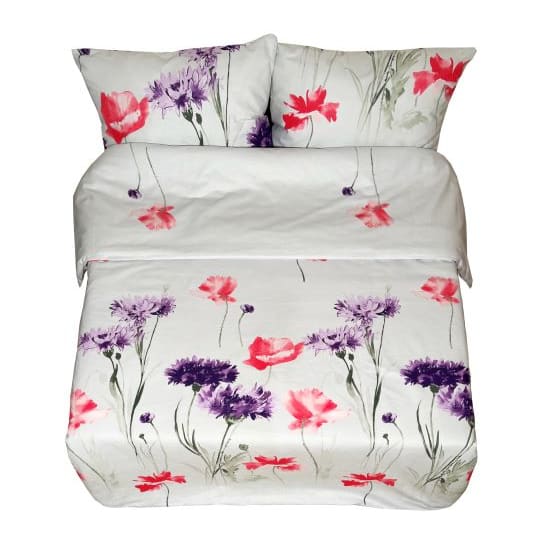 Komplet pościeli z tkaniny lnianej | Kwiaty polne -